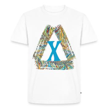 E 201 x - T-shirt Premium bio Homme - blanc - Devant - Nico (187cm)