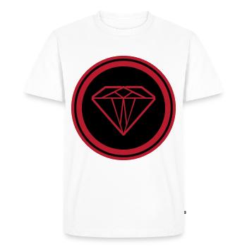 Symbole de diamant - T-shirt Premium bio Homme - blanc - Devant - Nico (187cm)
