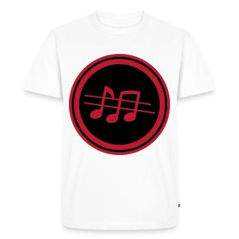 Partitions musicales - T-shirt Premium bio Homme - blanc - Devant - Nico (187cm)