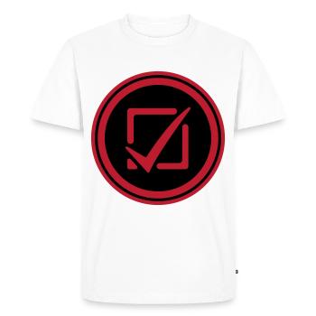 Cochez la case - T-shirt Premium bio Homme - blanc - Devant - Nico (187cm)