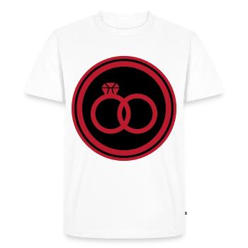 Wedding Rings Ring Wedding - Men's Premium Organic T-Shirt - white - Front - Nico (187cm)