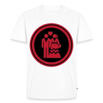 Couple wedding bridal couple - Men's Premium Organic T-Shirt - white - Front - Nico (187cm)