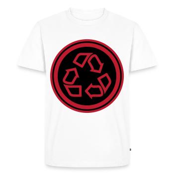 Symbole de recyclage - T-shirt Premium bio Homme - blanc - Devant - Nico (187cm)