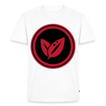 Écologie des feuilles - T-shirt Premium bio Homme - blanc - Devant - Nico (187cm)