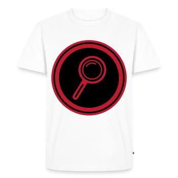 Magnifying glass icon - Men's Premium Organic T-Shirt - white - Front - Nico (187cm)