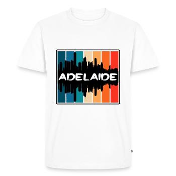 Adélaïde Australie Skyline Silhouette Travel Souve - T-shirt Premium bio Homme - blanc - Devant - Nico (187cm)