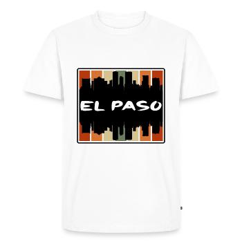El Paso Texas États-Unis Skyline Silhouette Travel Souven - T-shirt Premium bio Homme - blanc - Devant - Nico (187cm)