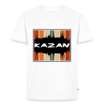 Kazan Russie Skyline Silhouette Souvenir de voyage - T-shirt Premium bio Homme - blanc - Devant - Nico (187cm)