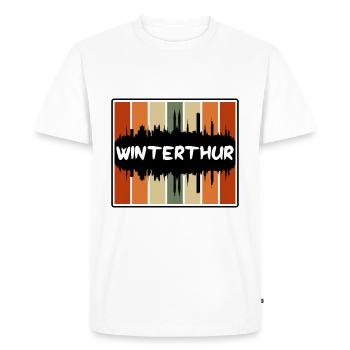 Winterthur Switzerland Skyline Silhouette Travel S - Men's Premium Organic T-Shirt - white - Front - Nico (187cm)