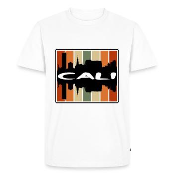 Cali Colombie Skyline Silhouette Souvenir de voyage - T-shirt Premium bio Homme - blanc - Devant - Nico (187cm)