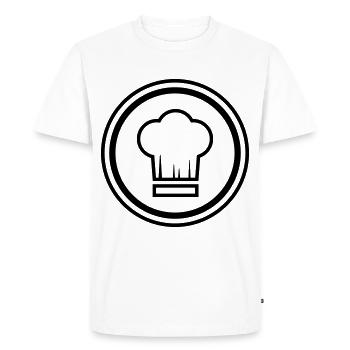 Chapeau de chef Chef Chef Icône - T-shirt Premium bio Homme - blanc - Devant - Nico (187cm)