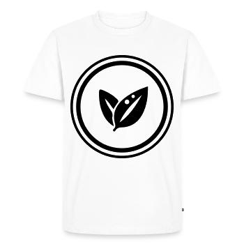 Écologie des feuilles - T-shirt Premium bio Homme - blanc - Devant - Nico (187cm)