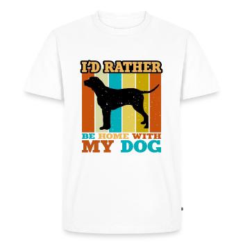 Grand Anglo Français Tricolore Dog Silhouette - T-shirt Premium bio Homme - blanc - Devant - Nico (187cm)