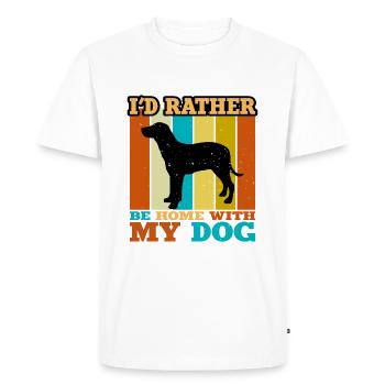 Grand Anglo Francais Blanc Et Noir Dog Lover - T-shirt Premium bio Homme - blanc - Devant - Nico (187cm)
