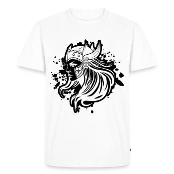Viking Femme Guerrière Viking - T-shirt Premium bio Homme - blanc - Devant - Nico (187cm)