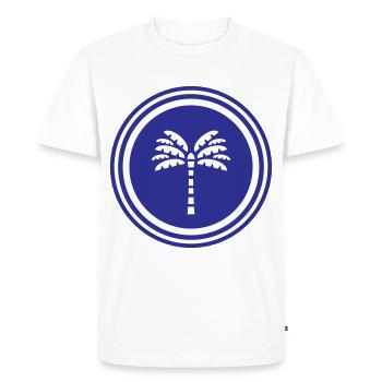 Palm tree symbol - Men's Premium Organic T-Shirt - white - Front - Nico (187cm)