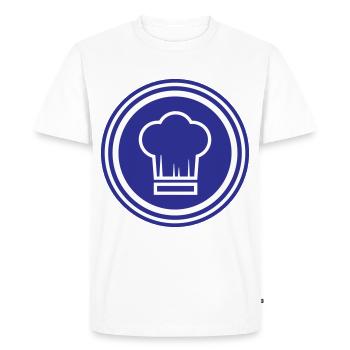 Chapeau de chef Chef - T-shirt Premium bio Homme - blanc - Devant - Nico (187cm)