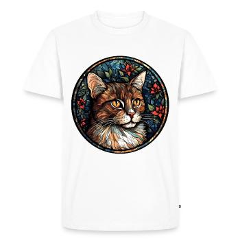 American Wirehair Cat Breed Aquarelle Verre - T-shirt Premium bio Homme - blanc - Devant - Nico (187cm)