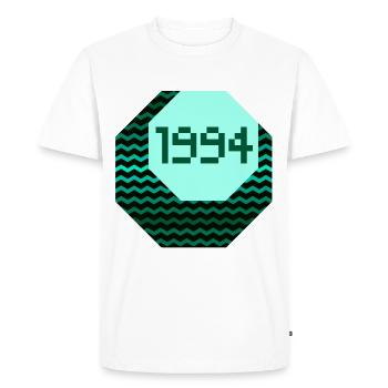 Geburtsjahr Shirt Game Pixel Retro 1994 - Männer Premium Bio T-Shirt - Weiß - Vorne - Nico (187cm)