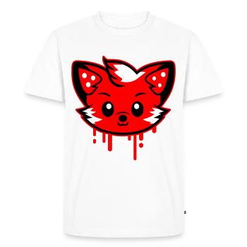 Fox Head Comic Cute - Men's Premium Organic T-Shirt - white - Front - Nico (187cm)