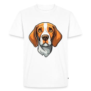 Ariege Pointer Chien Race Cartoon Kawaii Illustrati - T-shirt Premium bio Homme - blanc - Devant - Nico (187cm)