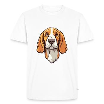 Slovensky Cuvac race de chien dessin animé kawaii illustrat - T-shirt Premium bio Homme - blanc - Devant - Nico (187cm)