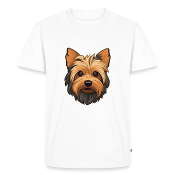 Silky Terrier Race De Chien Cartoon Kawaii Illustratio - T-shirt Premium bio Homme - blanc - Devant - Nico (187cm)