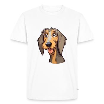 Schweizer Laufhund Race De Chien Cartoon Kawaii Illust - T-shirt Premium bio Homme - blanc - Devant - Nico (187cm)
