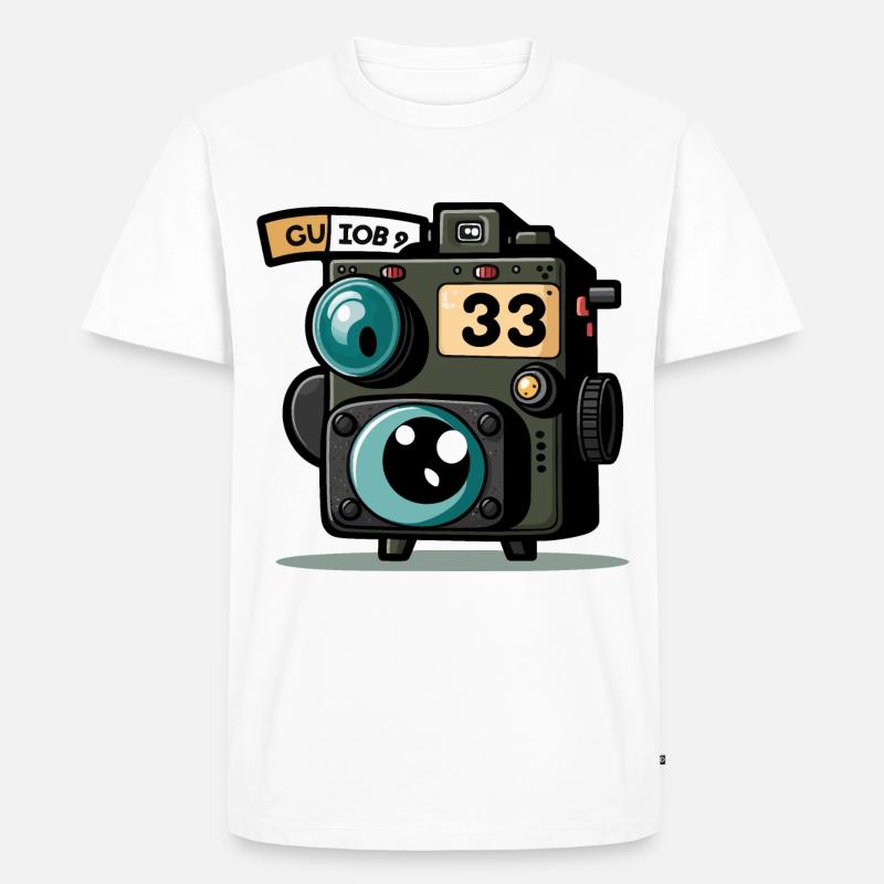 Der Shutterbug - Männer Premium Bio T-Shirt - Weiß