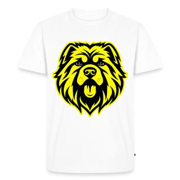 Tête de chien Chow Chow - T-shirt Premium bio Homme - blanc - Devant - Nico (187cm)