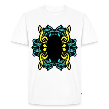Clé de symbole de notes de musique - T-shirt Premium bio Homme - blanc - Devant - Nico (187cm)