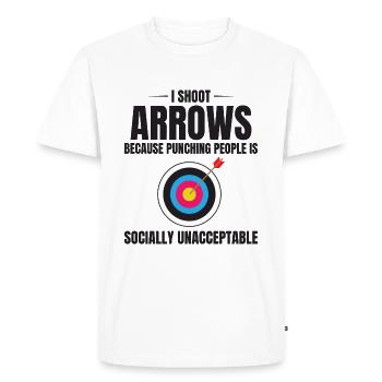 Archery Targets Archer Bullseye Shooting Sport - Men's Premium Organic T-Shirt - white - Front - Nico (187cm)