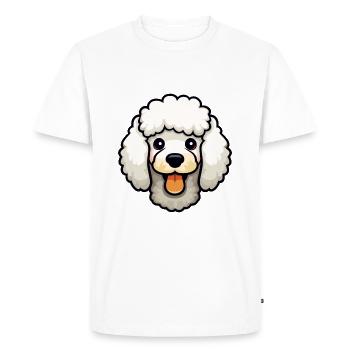 Caniche chien race aquarelle dessin animé Kawaii Clipart - T-shirt Premium bio Homme - blanc - Devant - Nico (187cm)