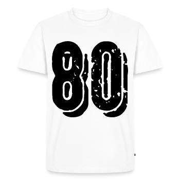 80 number jersey - Men's Premium Organic T-Shirt - white - Front - Nico (187cm)