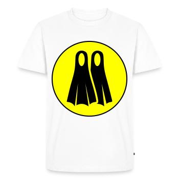 Cercle de nageoires de plongée - T-shirt Premium bio Homme - blanc - Devant - Nico (187cm)
