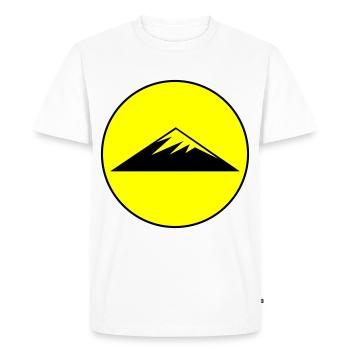 Cercle de symboles des montagnes - T-shirt Premium bio Homme - blanc - Devant - Nico (187cm)