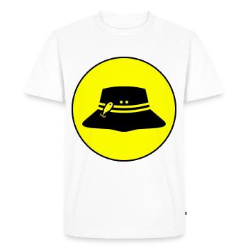 Fishing Hat Icon Circle - Men's Premium Organic T-Shirt - white - Front - Nico (187cm)