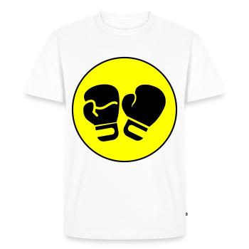 Symbole des gants de boxe - T-shirt Premium bio Homme - blanc - Devant - Nico (187cm)