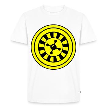 Cercle d’icônes de roulette - T-shirt Premium bio Homme - blanc - Devant - Nico (187cm)