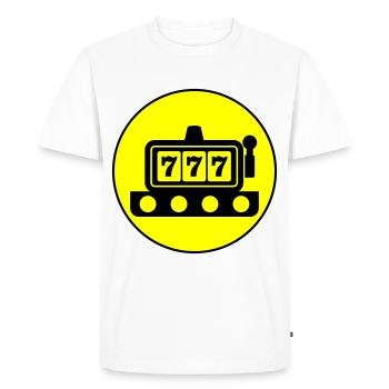 One-armed bandit circle - Men's Premium Organic T-Shirt - white - Front - Nico (187cm)