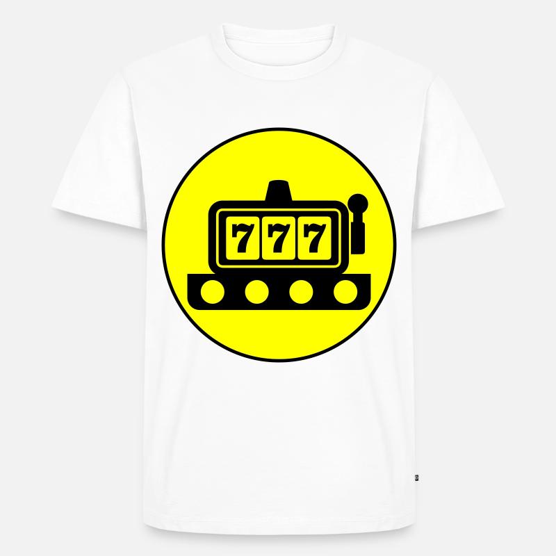 Einarmiger bandit Kreis - Männer Premium Bio T-Shirt - Weiß