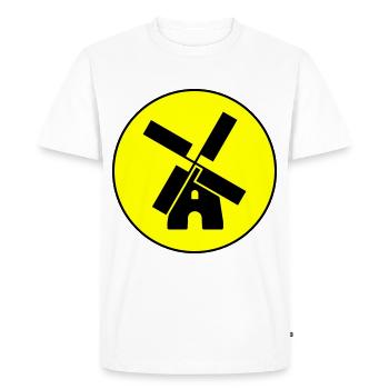 Windmill Circle - Men's Premium Organic T-Shirt - white - Front - Nico (187cm)