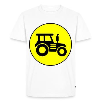Tractor icon circle - Men's Premium Organic T-Shirt - white - Front - Nico (187cm)