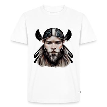 Guerriers VikingsIllustration - T-shirt Premium bio Homme - blanc - Devant - Nico (187cm)