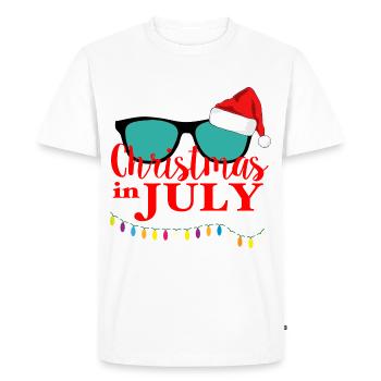 Noël en juillet - T-shirt Premium bio Homme - blanc - Devant - Nico (187cm)