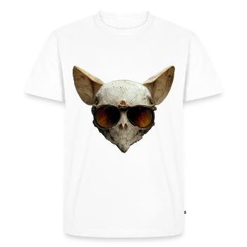 Rates Skull - Men's Premium Organic T-Shirt - white - Front - Nico (187cm)