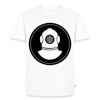 Diver Helmet Circle - Men's Premium Organic T-Shirt - white - Front - Nico (187cm)