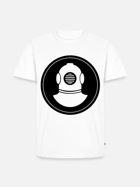 Diver Helmet Circle - Men's Premium Organic T-Shirt - white