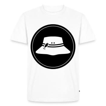 Fishing Hat Icon Circle - Men's Premium Organic T-Shirt - white - Front - Nico (187cm)