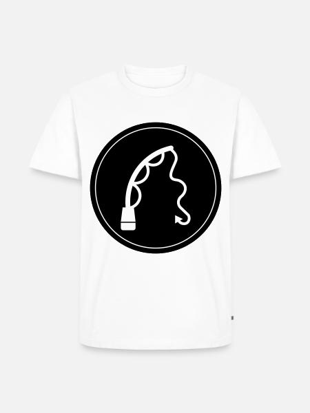 Fishing rod fishing icon - Men's Premium Organic T-Shirt - white